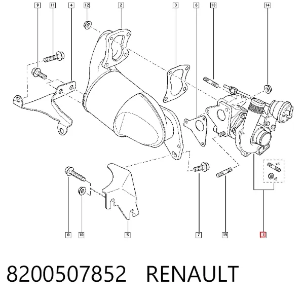 Турбіна 8200507852 Renault (RVI)