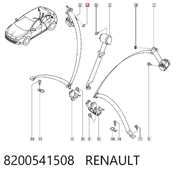 Заглушка гайки кріплення повідка переднього двірника 8200541508 Renault (RVI)