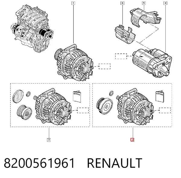 Генератор 8200561961 Renault (RVI)