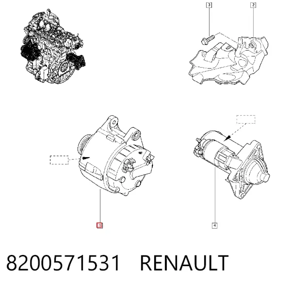 Генератор 8200571531 Renault (RVI)