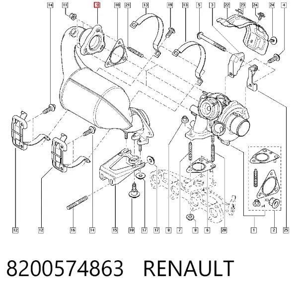 Каталізатор 8200574863 Renault (RVI)