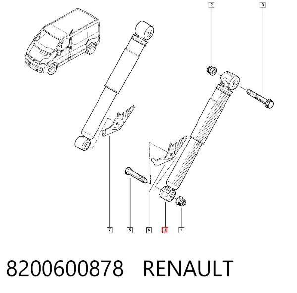 Амортизатор задній 8200600878 Renault (RVI)