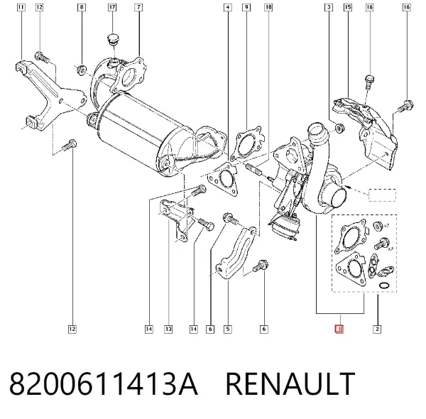 Турбіна 8200611413A Renault (RVI)