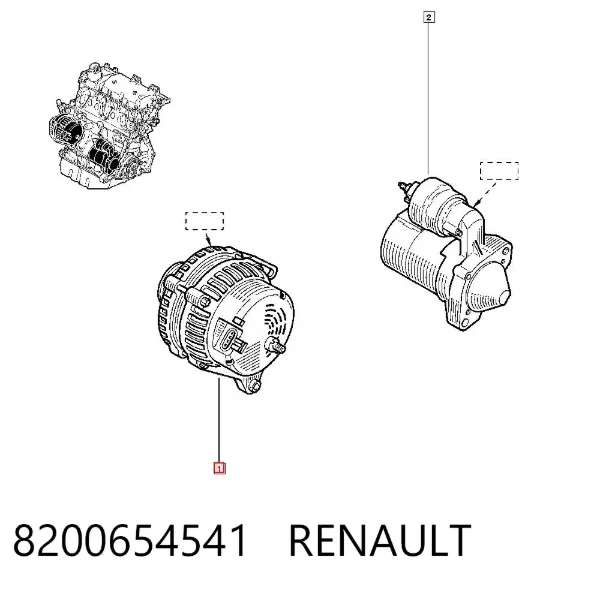 Генератор 8200654541 Renault (RVI)
