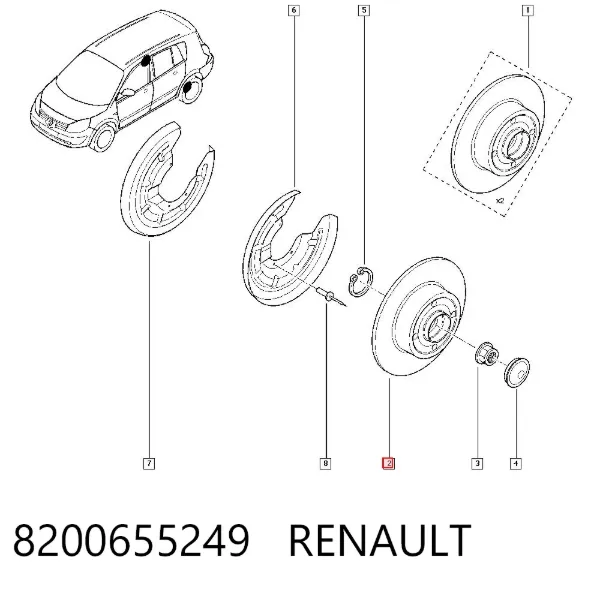 Гальмівні диски 8200655249 Renault (RVI)