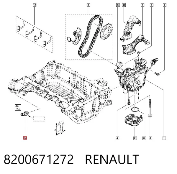 Датчик тиску масла 8200671272 Renault (RVI)