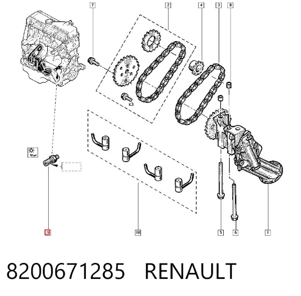 Датчик тиску масла 8200671285 Renault (RVI)