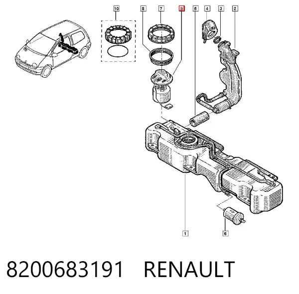 Бензонасос 8200683191 Renault (RVI)