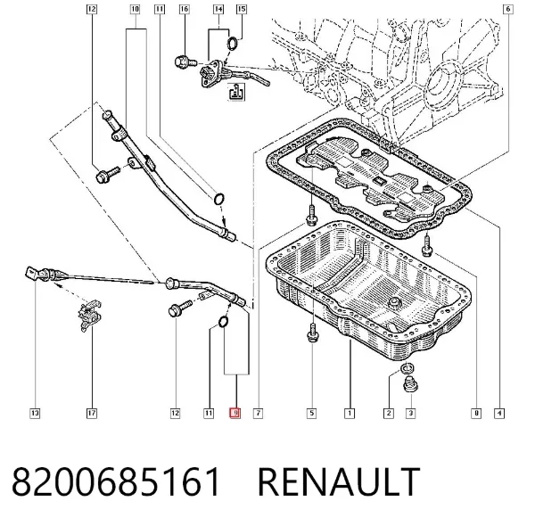 Масляний щуп 8200685161 Renault (RVI)