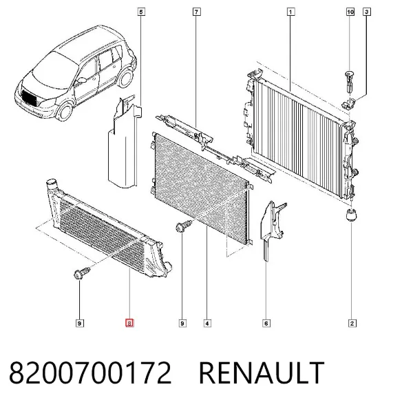 Інтеркулер 8200700172 Renault (RVI)