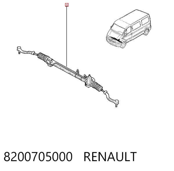 Рульова рейка 8200705000 Renault (RVI)