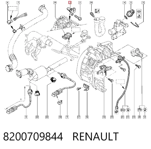 Датчик распредвалу 8200709844 Renault (RVI)