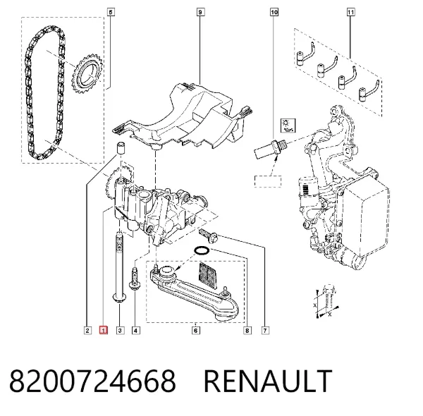 Масляний насос 8200724668 Renault (RVI)