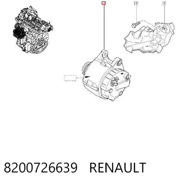 Генератор 8200726639 Renault (RVI)
