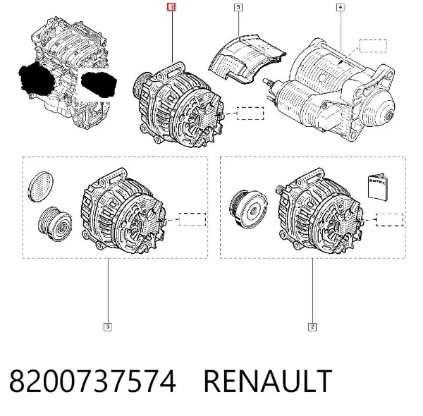 Генератор 8200737574 Renault (RVI)