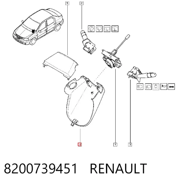 Захисний кожух кермового механізму 8200739451 Renault (RVI)