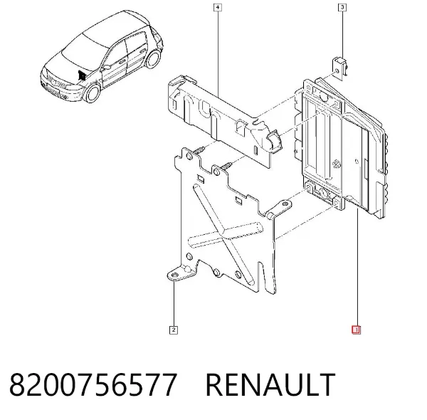 Електронний блок керування двигуном 8200756577 Renault (RVI)