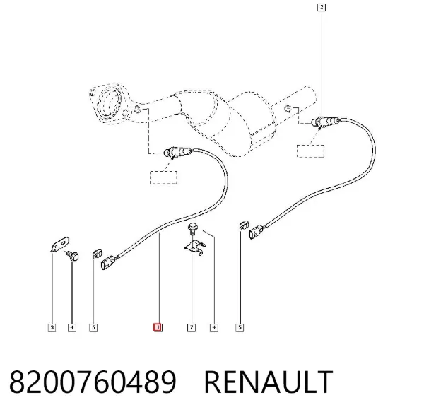 Лямбда-зонд, датчик кисню після каталізатора 8200760489 Renault (RVI)