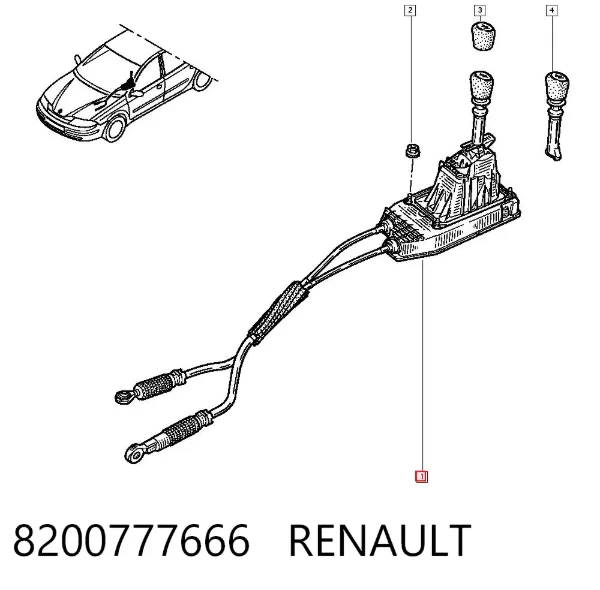 Куліса перемикання передач 8200777666 Renault (RVI)