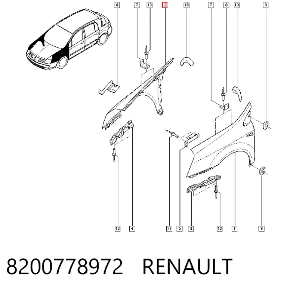 Крила Renault Vel Satis BJ0