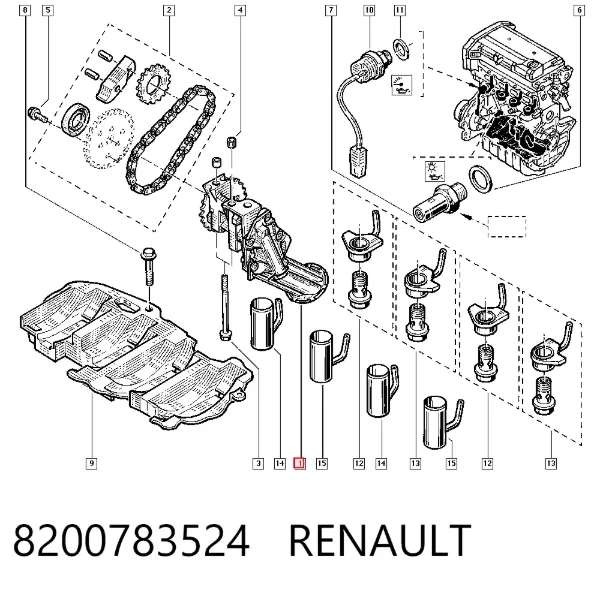 Масляний насос 8200783524 Renault (RVI)