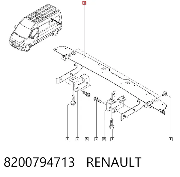 Підсилювач заднього бампера 8200794713 Renault (RVI)