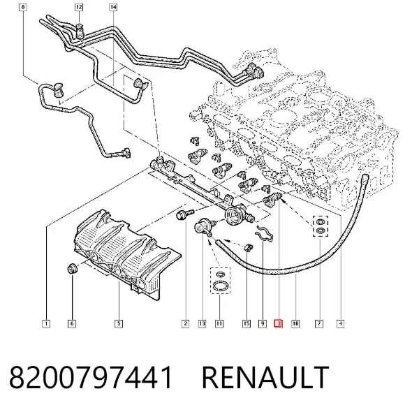 Паливні форсунки 8200797441 Renault (RVI)