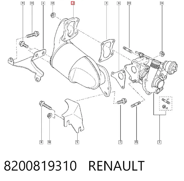 Каталізатор 8200819310 Renault (RVI)