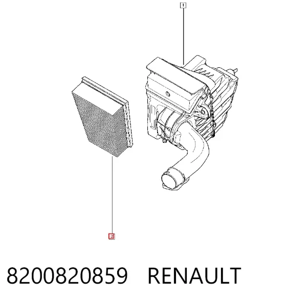 Повітряний фільтр 8200820859 Renault (RVI)