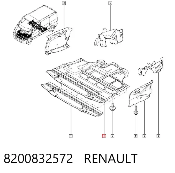 Захист двигуна 8200832572 Renault (RVI)