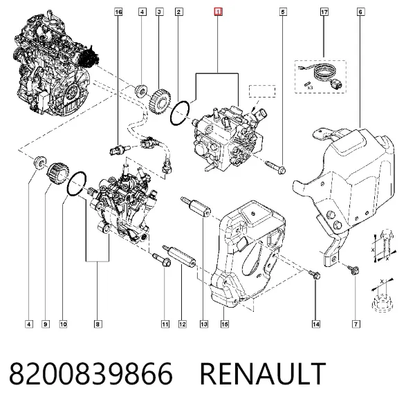 Паливний насос високого тиску 8200839866 Renault (RVI)