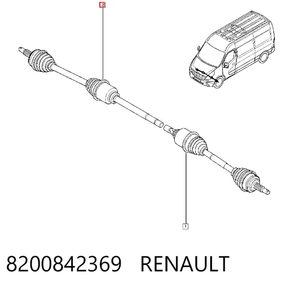 Піввісь права 8200842369 Renault (RVI)