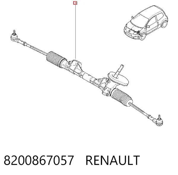 Рульова рейка 8200867057 Renault (RVI)