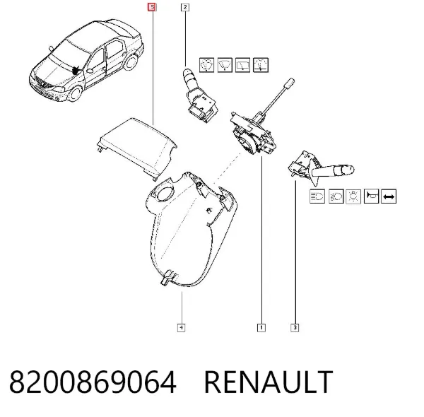 Захисний кожух кермового механізму 8200869064 Renault (RVI)
