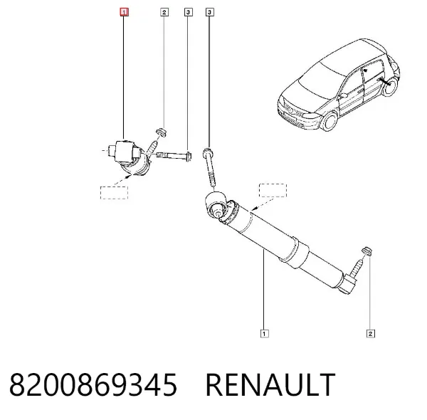 Амортизатор задній 8200869345 Renault (RVI)