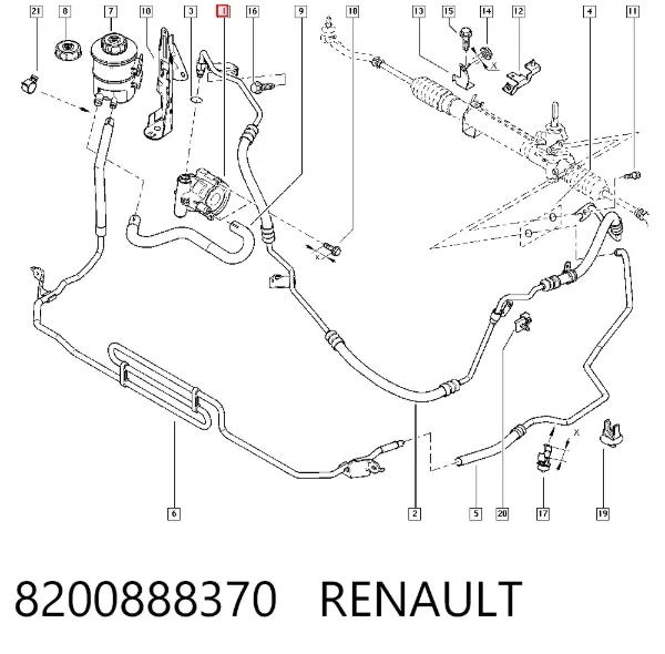 Насос ГУР 8200888370 Renault (RVI)