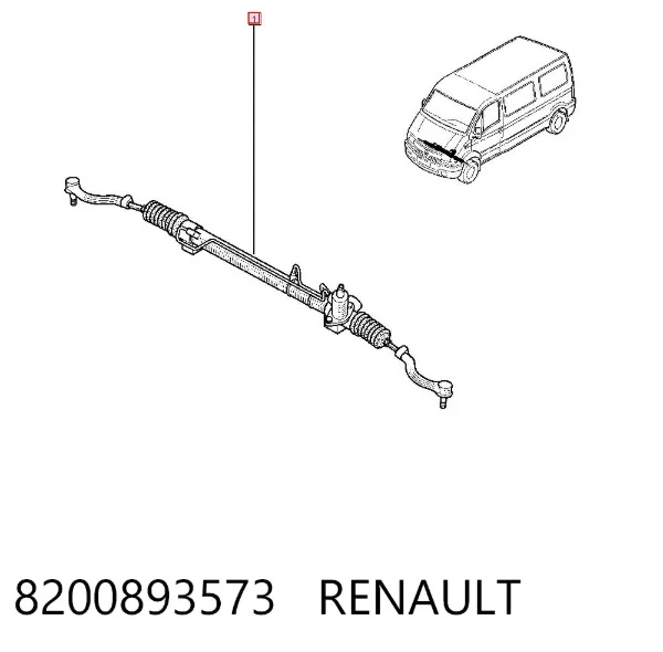 Рульова рейка 8200893573 Renault (RVI)