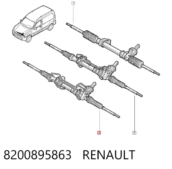 Рульова рейка 8200895863 Renault (RVI)