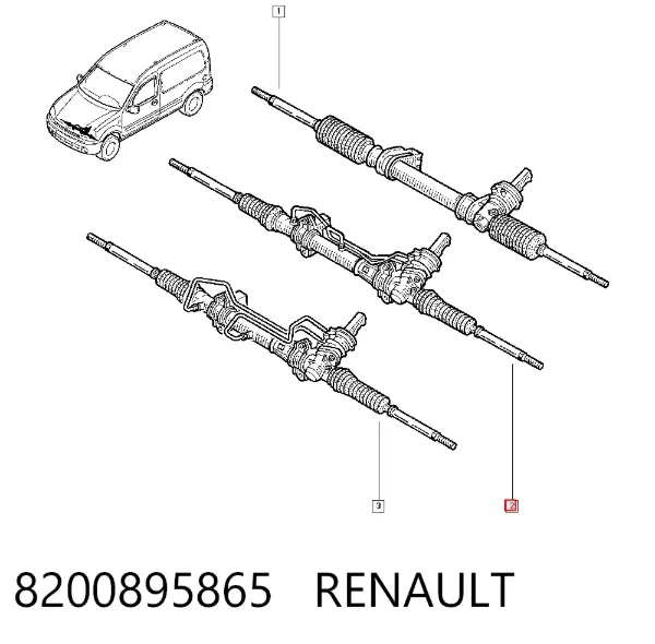 Рульова рейка 8200895865 Renault (RVI)