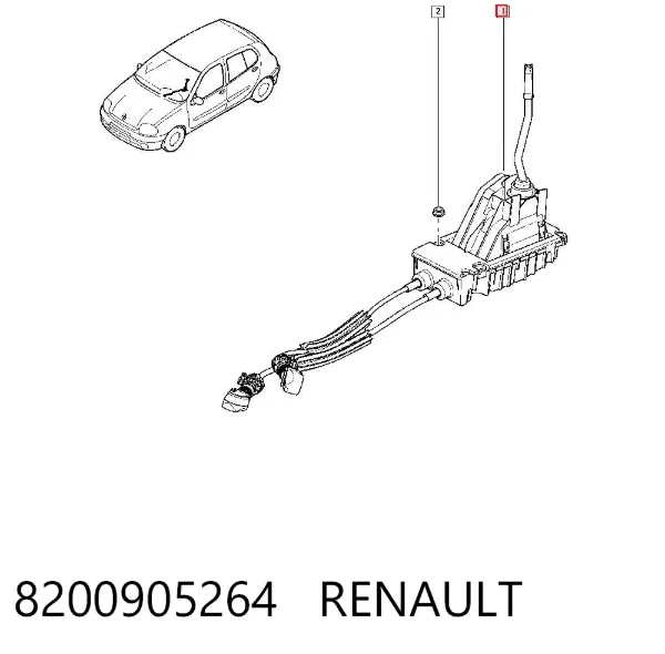 Трос перемикання передач, вибору передачі 8200905264 Renault (RVI)