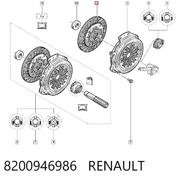 Диск зчеплення 8200946986 Renault (RVI)