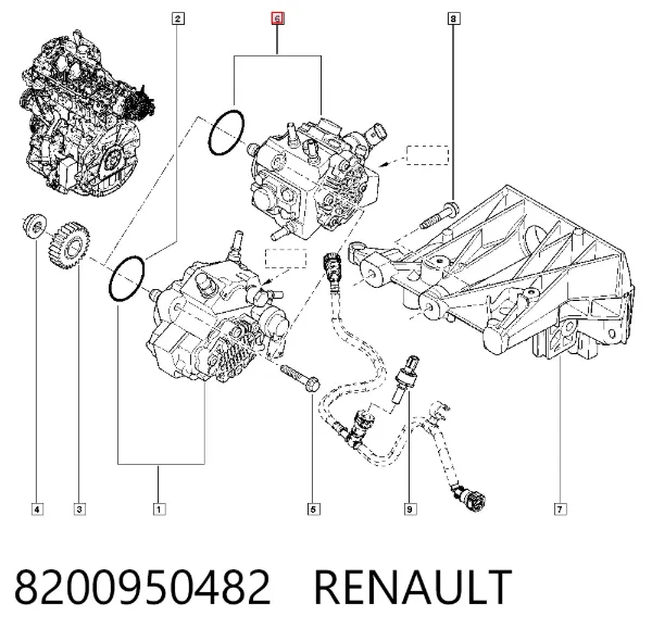 Паливний насос високого тиску 8200950482 Renault (RVI)