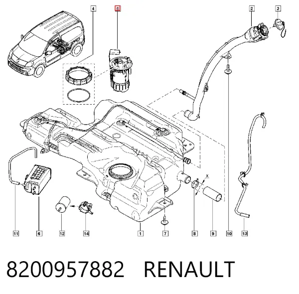 Бензонасос 8200957882 Renault (RVI)