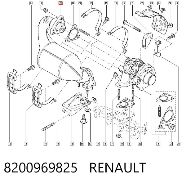 Каталізатор 8200969825 Renault (RVI)