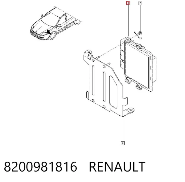 Електронний блок керування двигуном 8200981816 Renault (RVI)