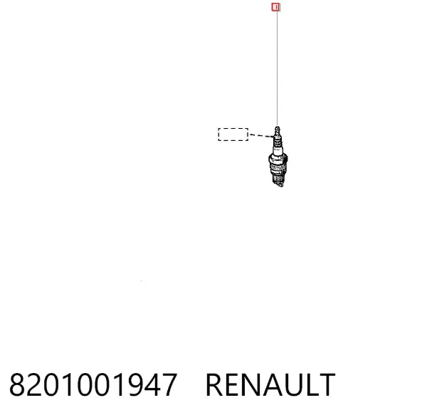 Свічки запалювання 8201001947 Renault (RVI)