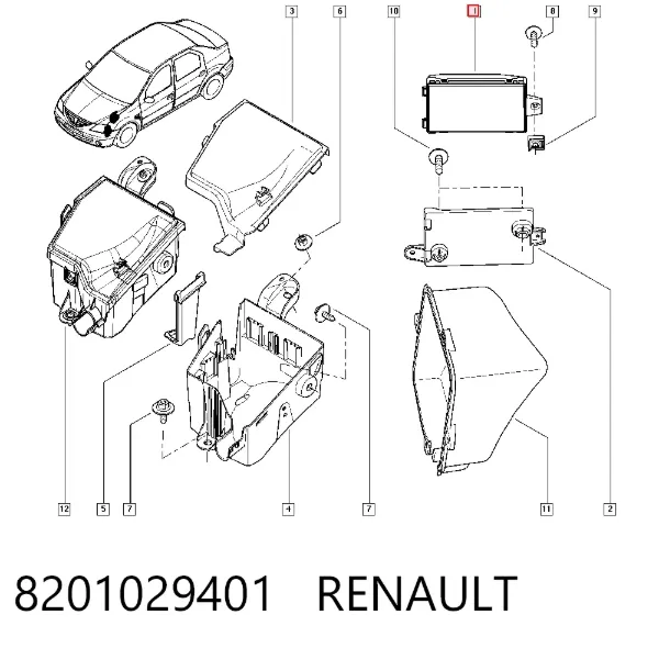 Блок комфорту 8201029401 Renault (RVI)