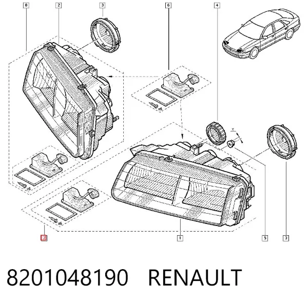 Фара ліва Renault Safrane I