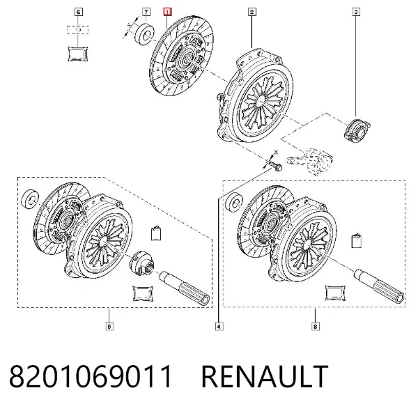 Диск зчеплення 8201069011 Renault (RVI)