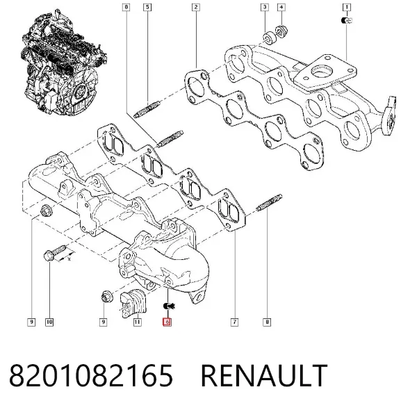 Впускний колектор 8201082165 Renault (RVI)
